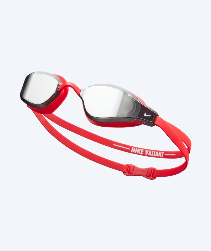 Nike Elite svømmebriller - Valiant Mirror - Rød/sølv