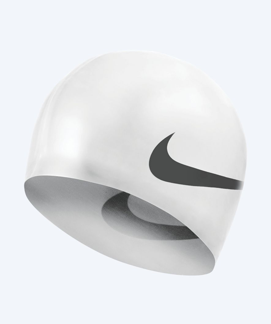 Nike badehette - Big Swoosh - Hvit/svart