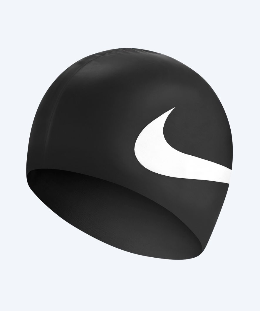 Nike badehette - Big Swoosh - Svart/hvit