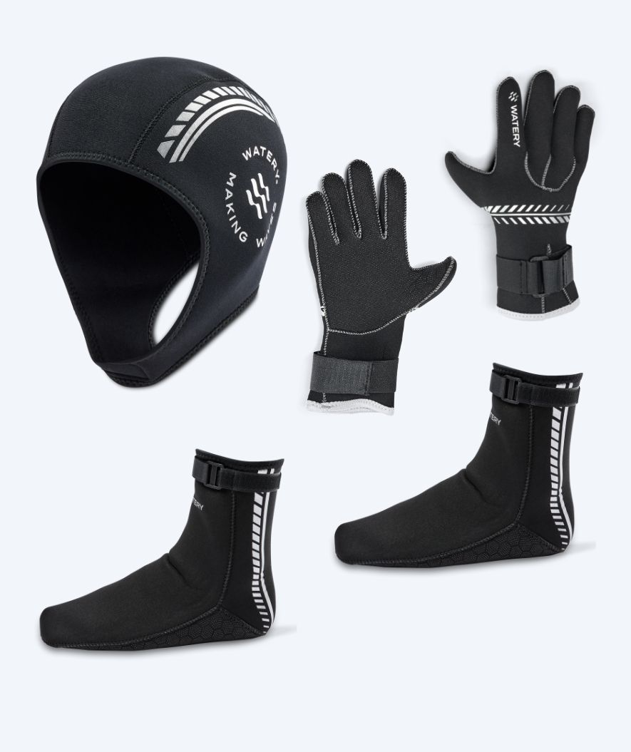 Watery neoprensett - Thermal Reptile (3 mm) - Svart/sølv