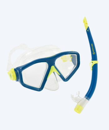 Aqualung Combo snorkelsett til voksne - Saturn - Blå/gul