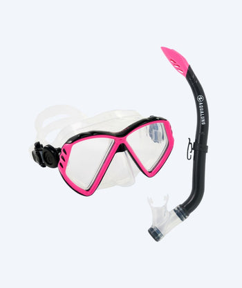 Aqualung Combo snorkelsett til barn (8-18) - Combo Cub - Klar/rosa