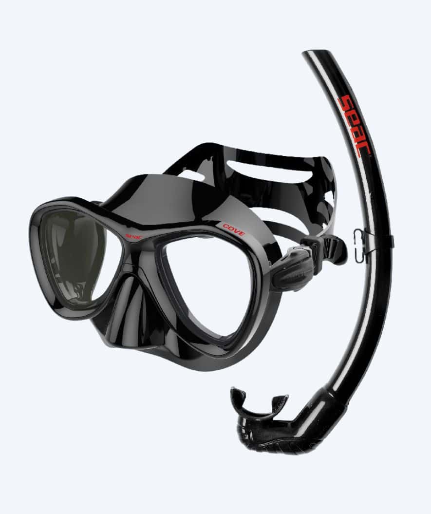 SEAC Combo snorkelsett til voksne - Cove - Svart