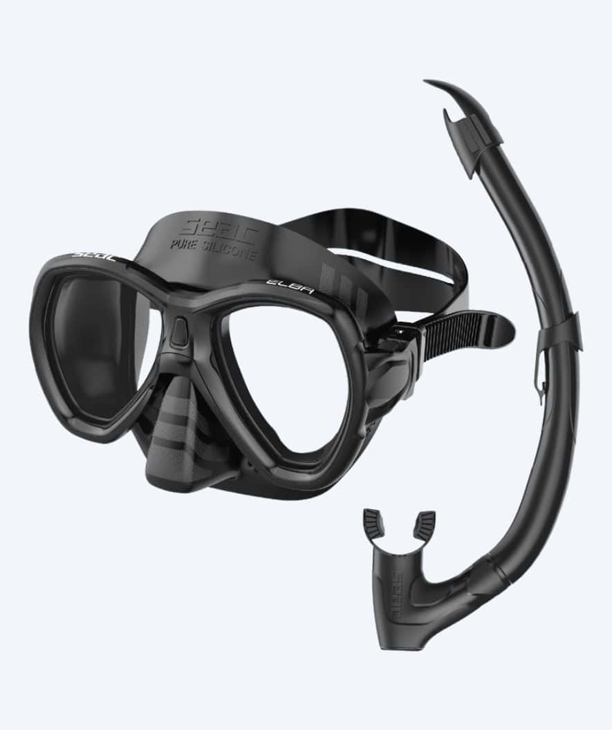SEAC Combo snorkelsett til voksne - Elba - Svart