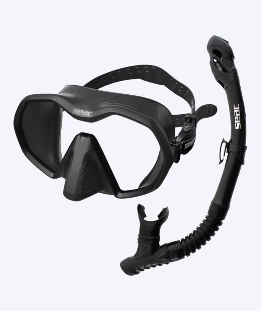SEAC Combo snorkelsett til voksne - Icona - Svart