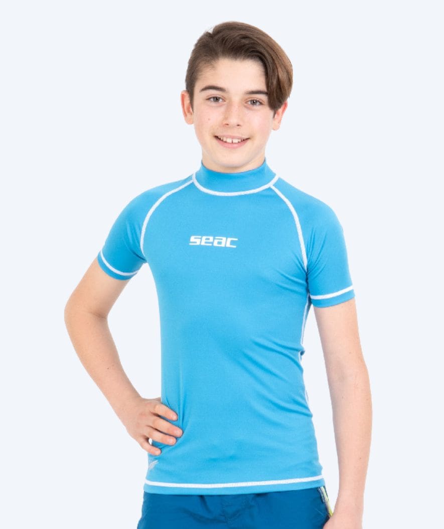 SEAC UV-trøye til barn - T-Sun Short - Blå/hvit