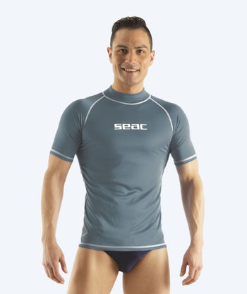 SEAC UV-trøye til menn - T-Sun Short - Grå/hvit