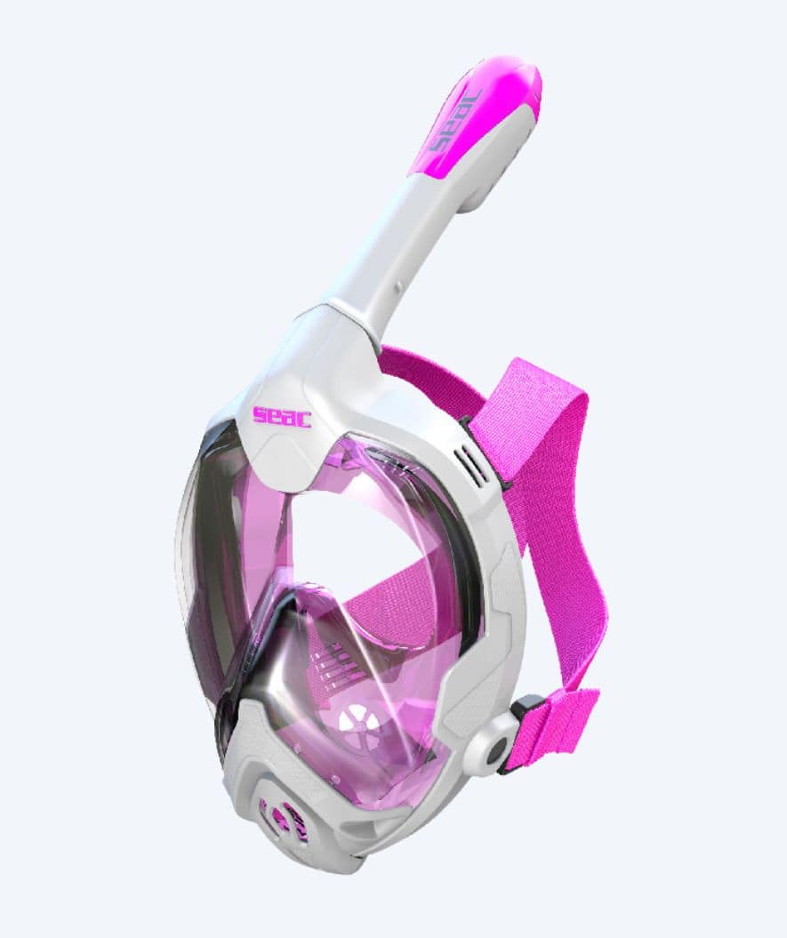 SEAC full face dykkemaske til barn - Magica XS/S - Rosa/hvit