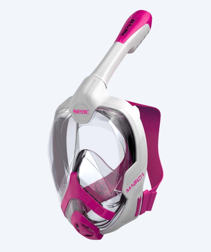 SEAC full face dykkemaske til voksne - Magica S/M - Rosa/hvit