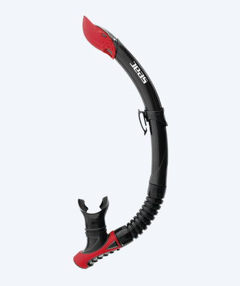SEAC semi-dry snorkel til voksne - Reverse - Svart/rød