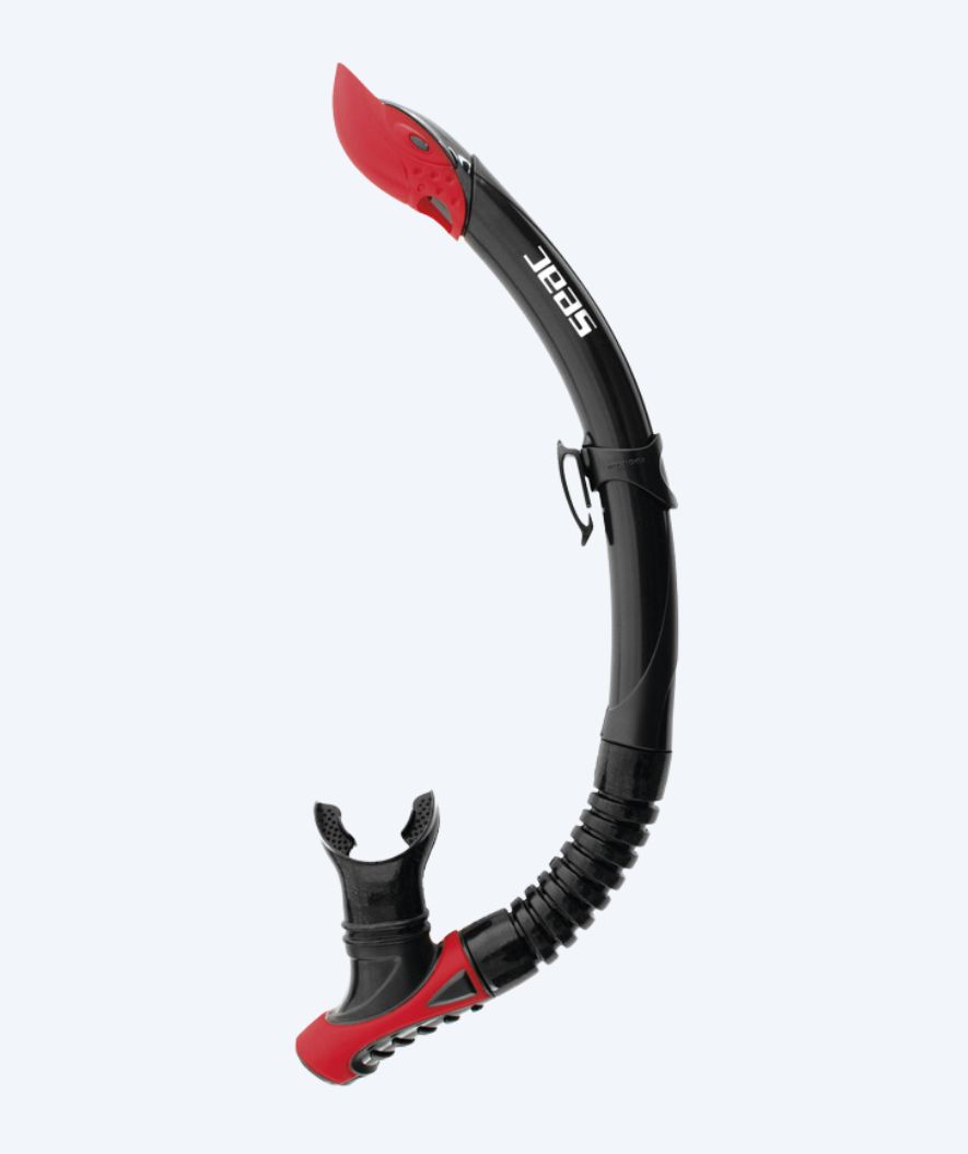 SEAC semi-dry snorkel til voksne - Reverse - Svart/rød