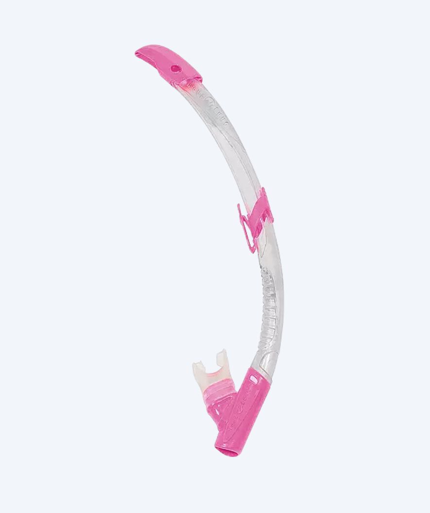 Aqualung semi-dry snorkel til voksne - Airflex - Lyserød/klar