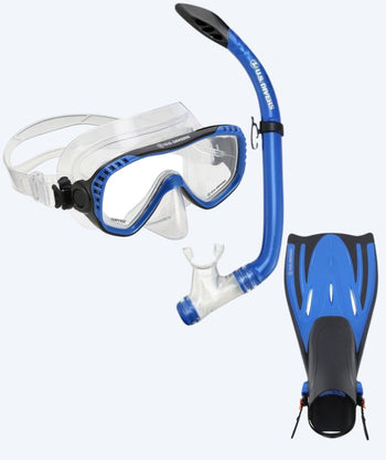 Aqualung snorkelsett til voksne - Pakala - Blå/svart