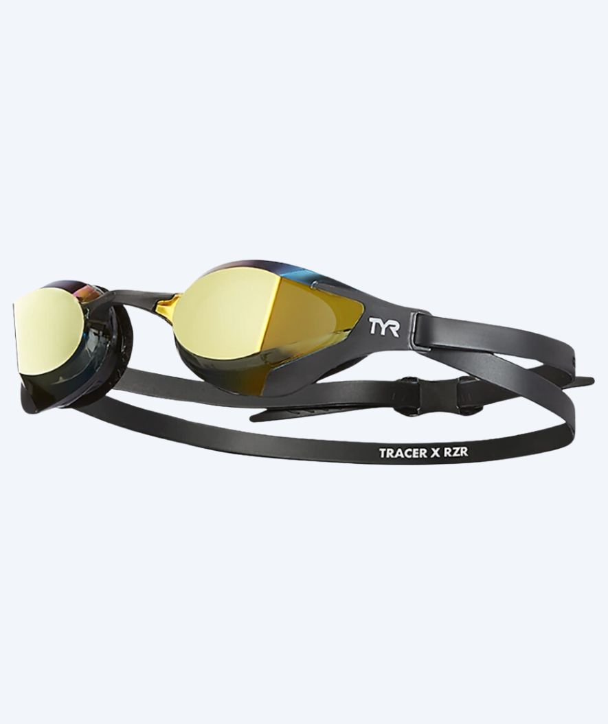 TYR svømmebriller - Tracer-X Racing RZR Mirrored - Svart/gull