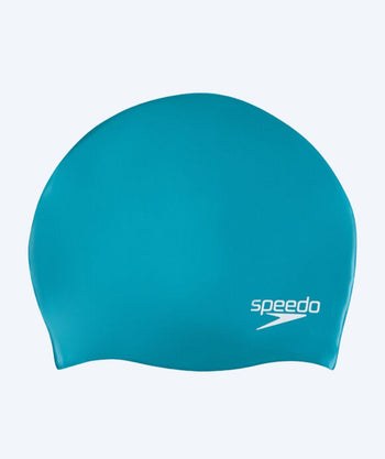 Speedo badehette til junior (6-16) - Plain - Lyseblå/hvit
