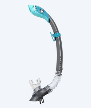 Aqualung semi-dry snorkel til voksne - FXS GO - Grå/lyseblå