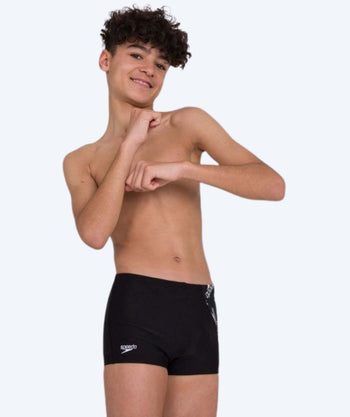 Speedo aquashorts til gutter - Allover Panel - Svart/Hvit