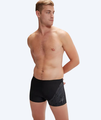 Speedo aquashorts til menn - Medley Logo - Svart/Grå