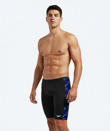 Speedo lange badebukser til menn - Hyperboom Panel - Svart/mørkeblå