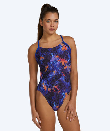 TYR badedrakt til damer - Durafast Elite Cutoutfit - Lilla/oransje