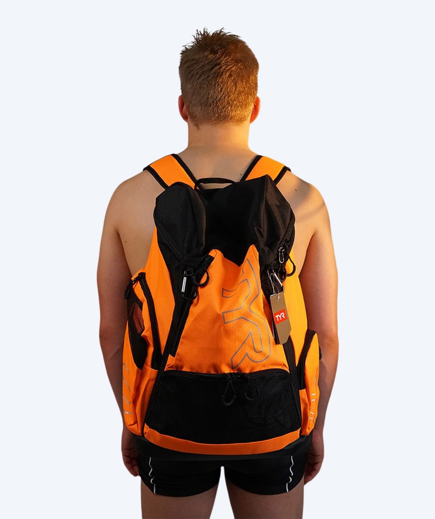 TYR svømmesekk - Alliance Team 45L - Blå/hvit