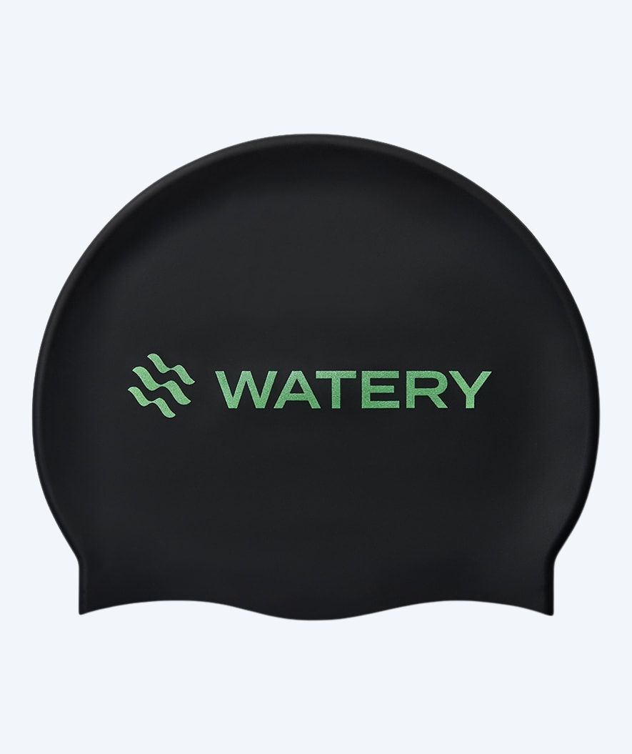Watery badehette - Signature Metallic - Svart/grønn