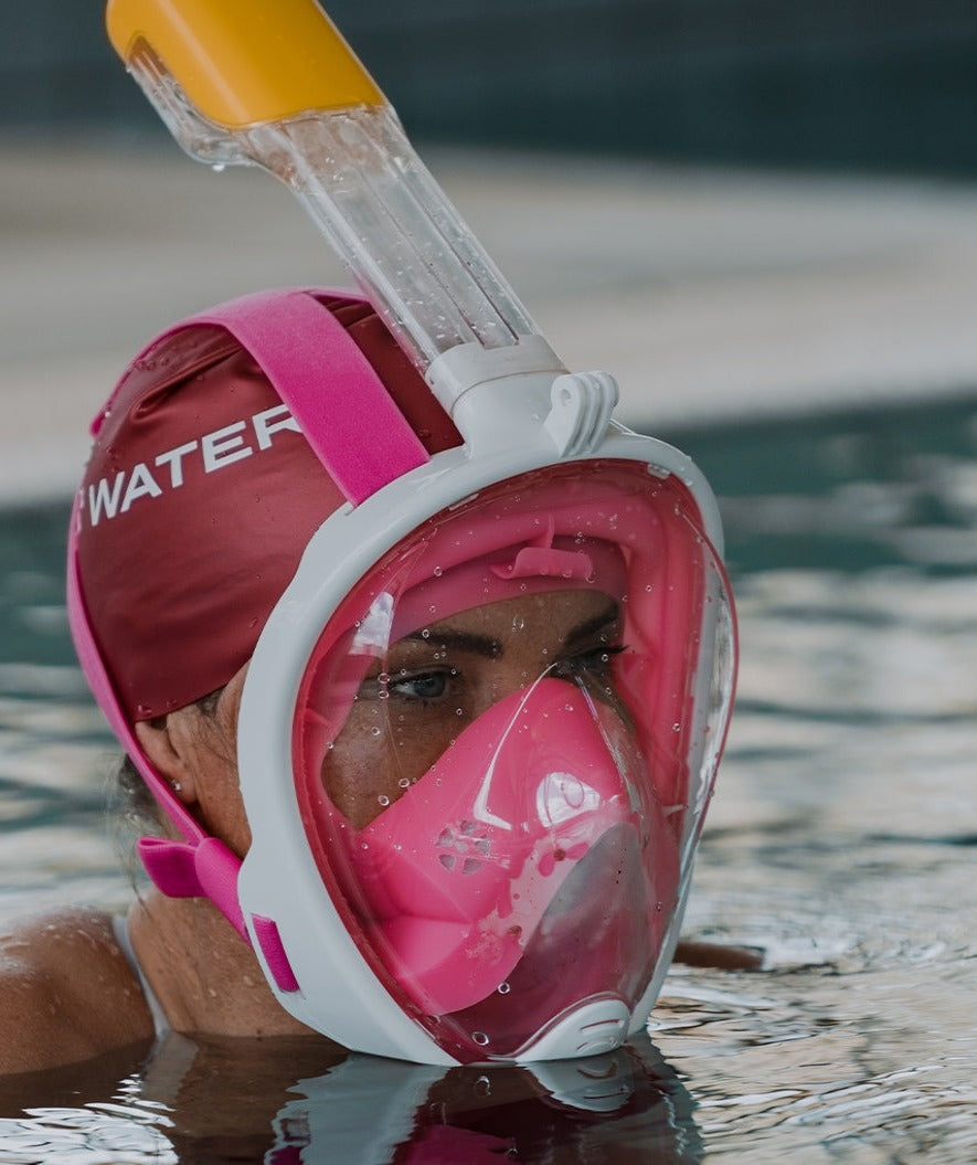 Watery full face snorkelmaske til voksne - Oxygen - Svart