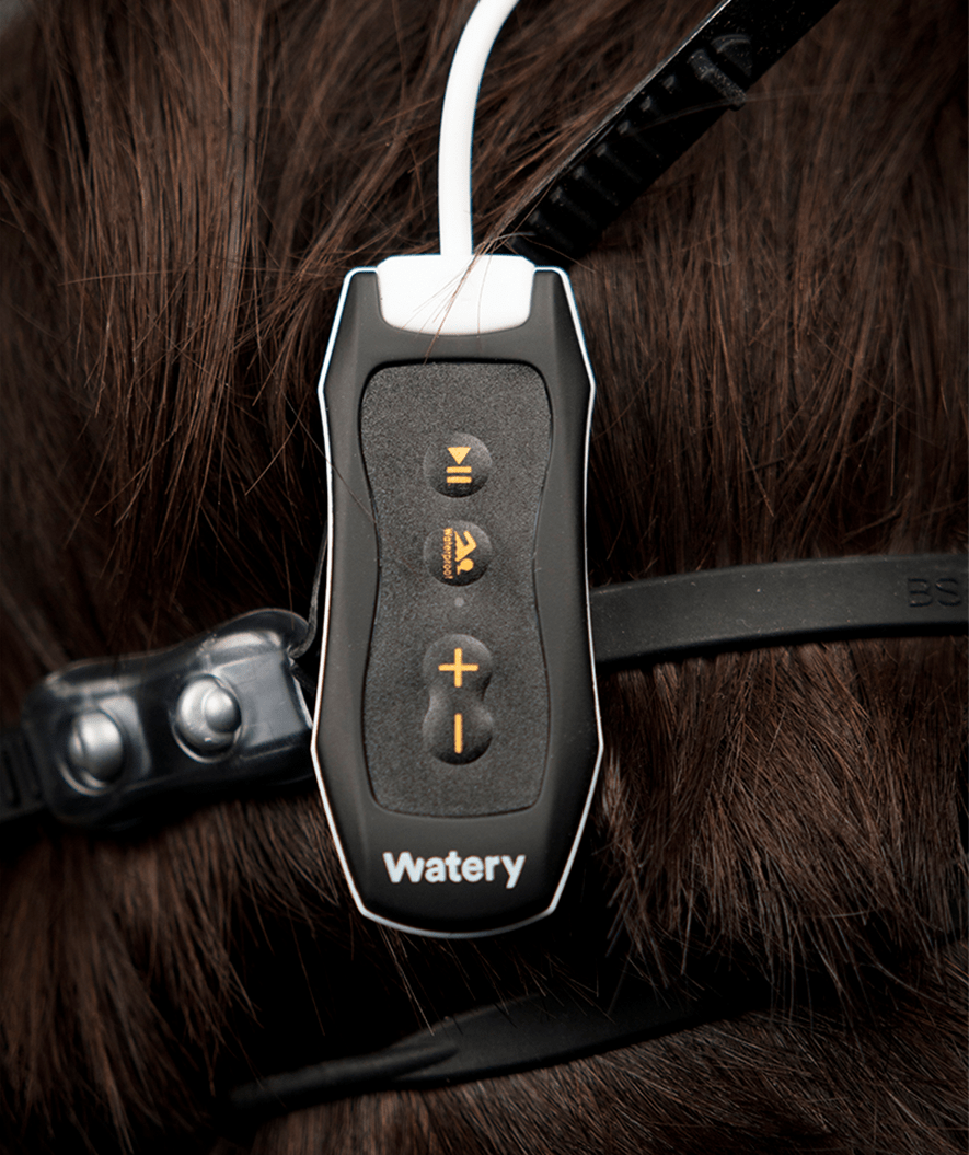 Watery vanntette MP3 øretelefoner - Storm - Svart