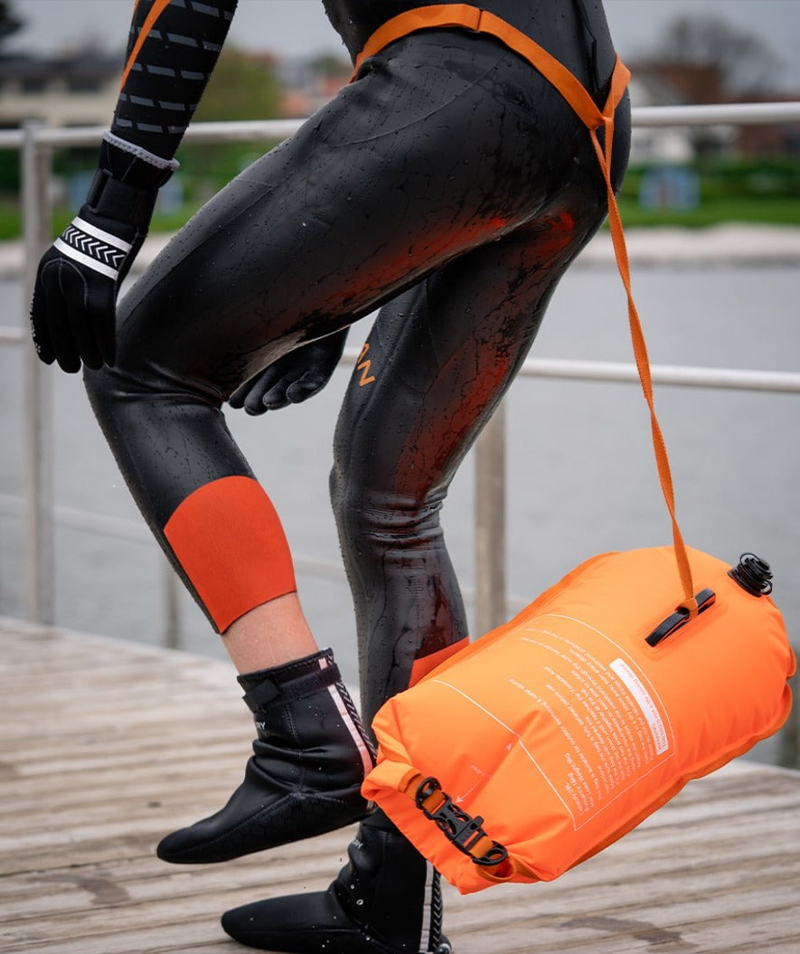 Watery svømmebøye - Swim Buoy & Dry Bag 28L - Oransje