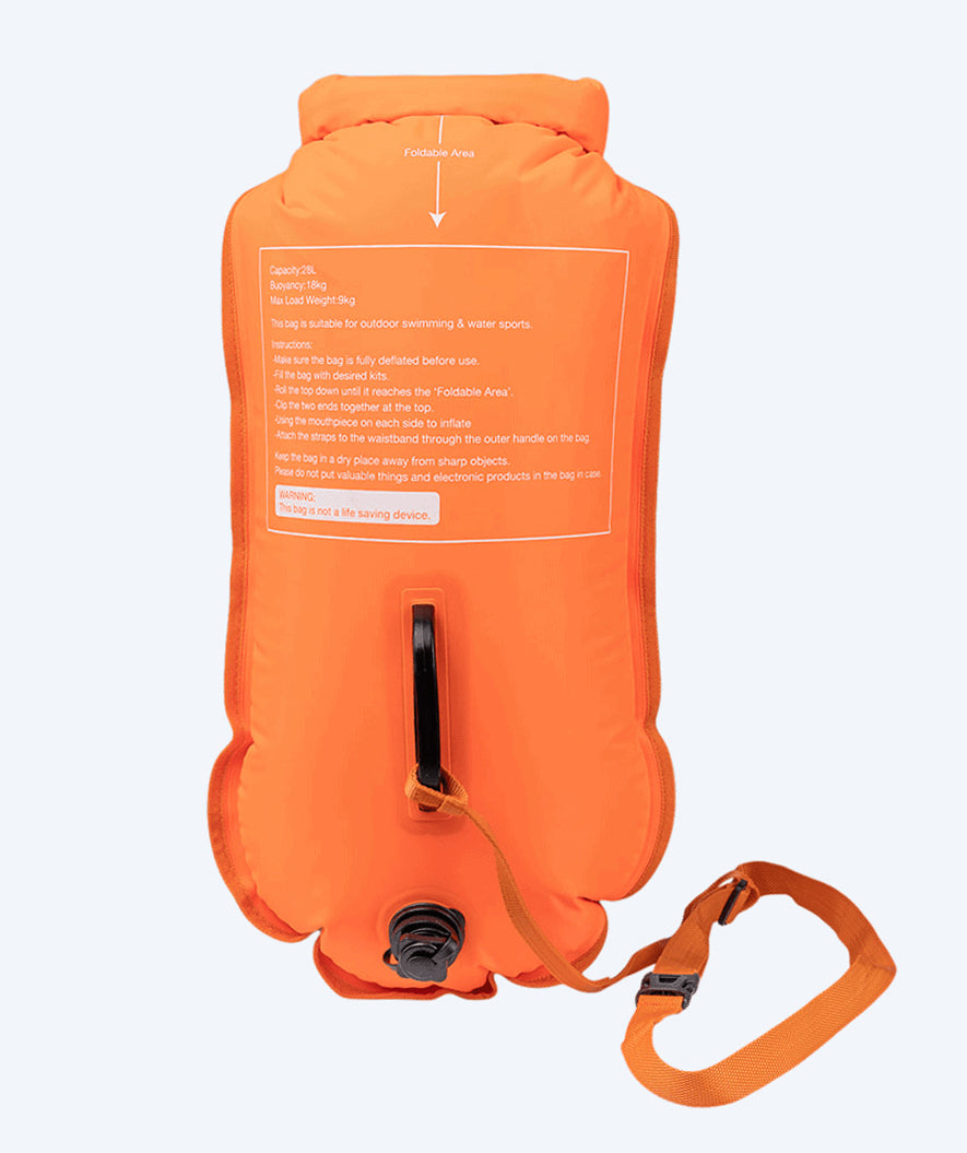 Watery svømmebøye - Swim Buoy & Dry Bag 28L - Oransje