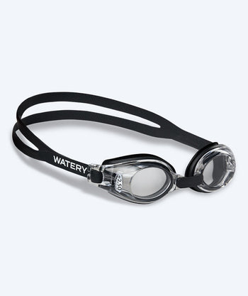 Watery langsynte svømmebriller med styrke til barn - (+2.0) til (+4.0) - Baffin - Svart