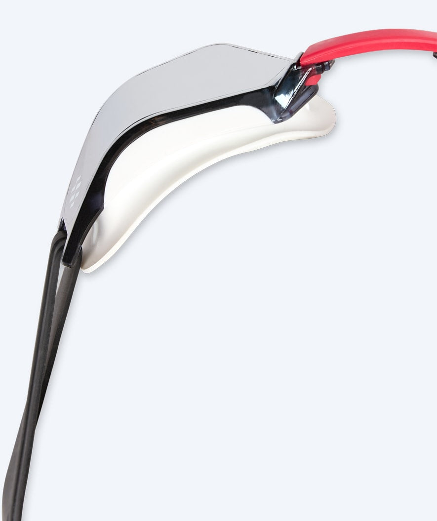 Watery konkurranse svømmebriller - Brooks Mirror - Hvit/sølv