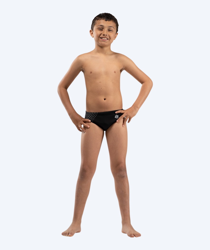 Watery trekantede badebukser til gutter - Budgie Eco - Black Sporty