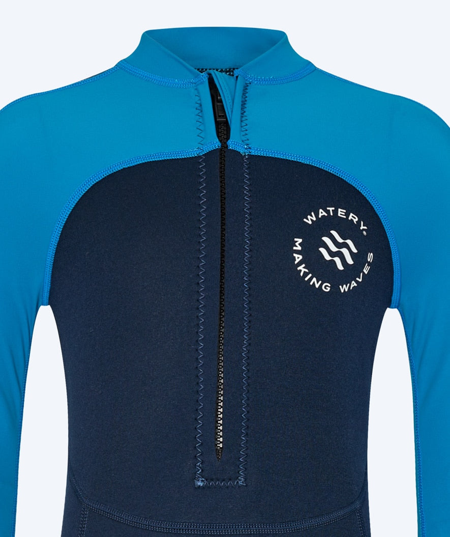 Watery UV våtdrakt til barn - Calypso Full-Body - Blå/mørkeblå