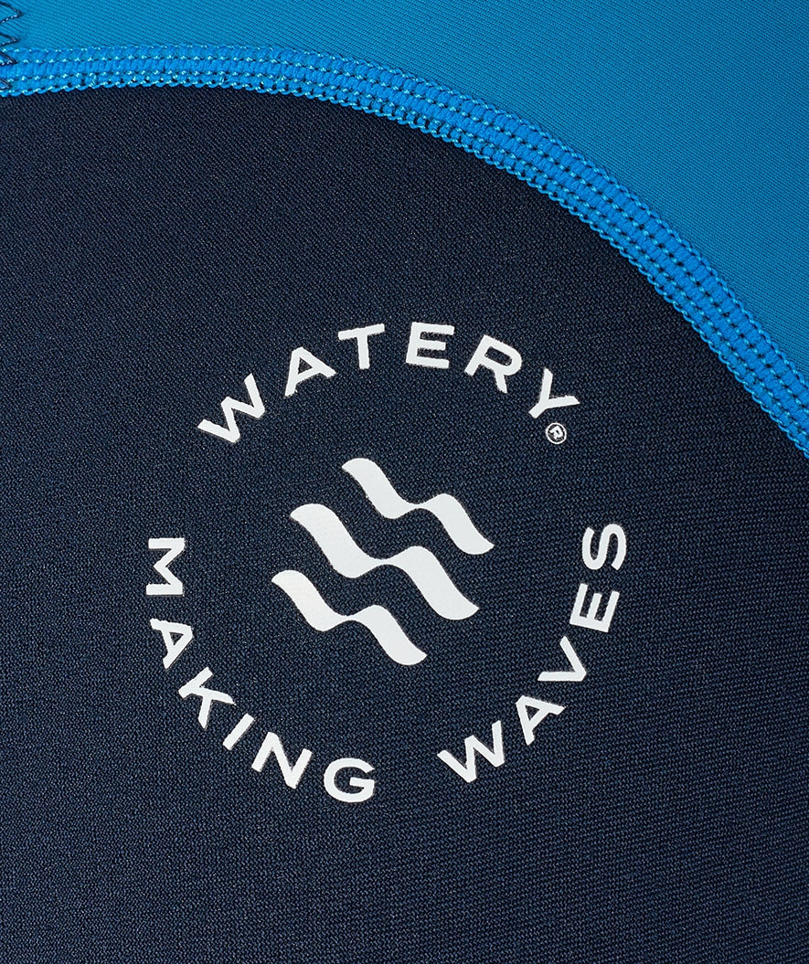 Watery UV våtdrakt til barn - Calypso Full-Body - Blå/mørkeblå