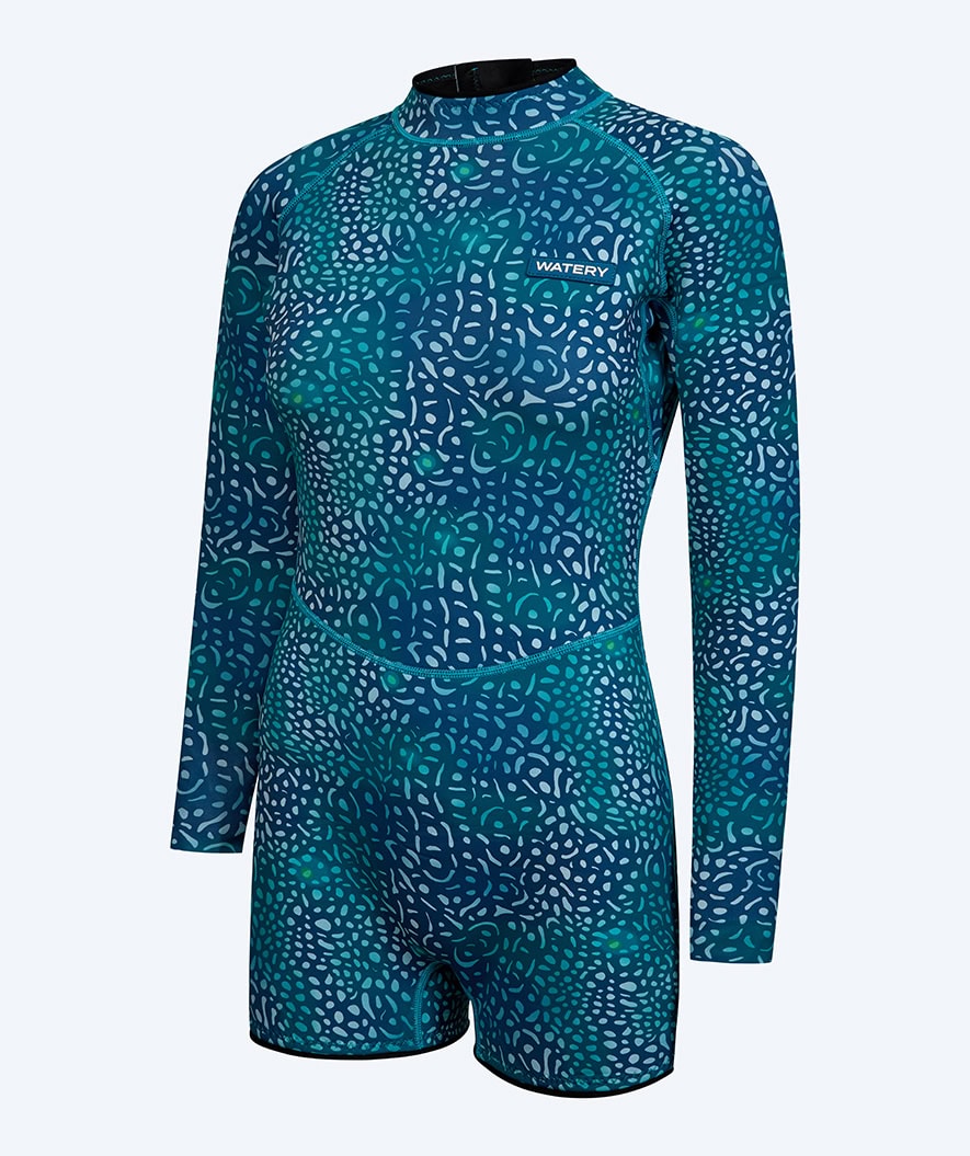 Watery neopren springsuit til damer - Catalina - Grønn/Blå