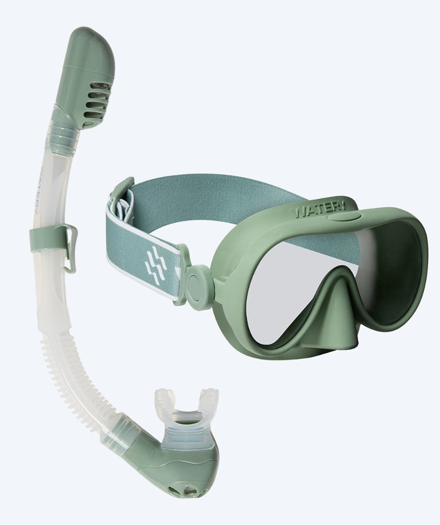 Watery Combo snorkelsett til barn (4-10) - Alton - Grønn