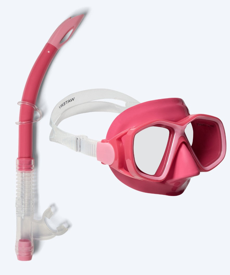 Watery Combo snorkelsett til barn (4-10) - Tropical - Rosa