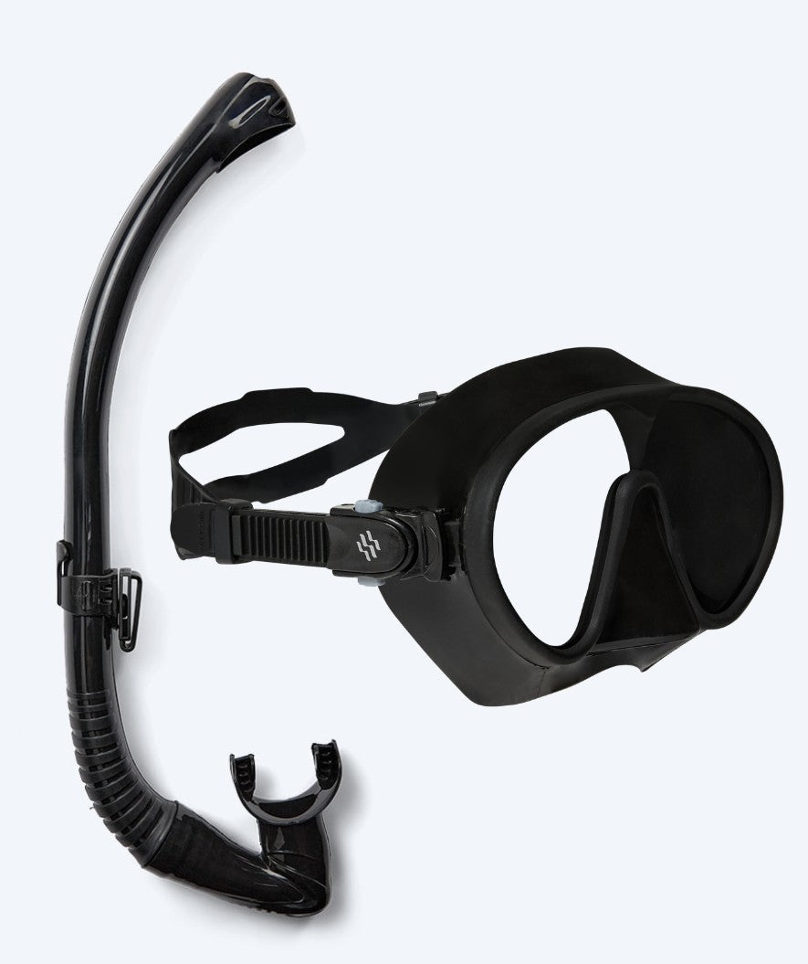Watery Combo snorkelsett til voksne - Chisa/Fenton Pro - Svart