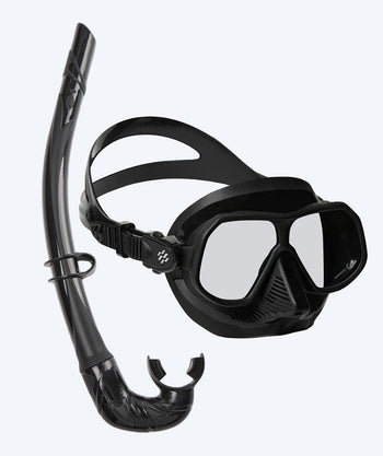 Watery Combo snorkelsett til voksne - Oceana/Cliff - Svart