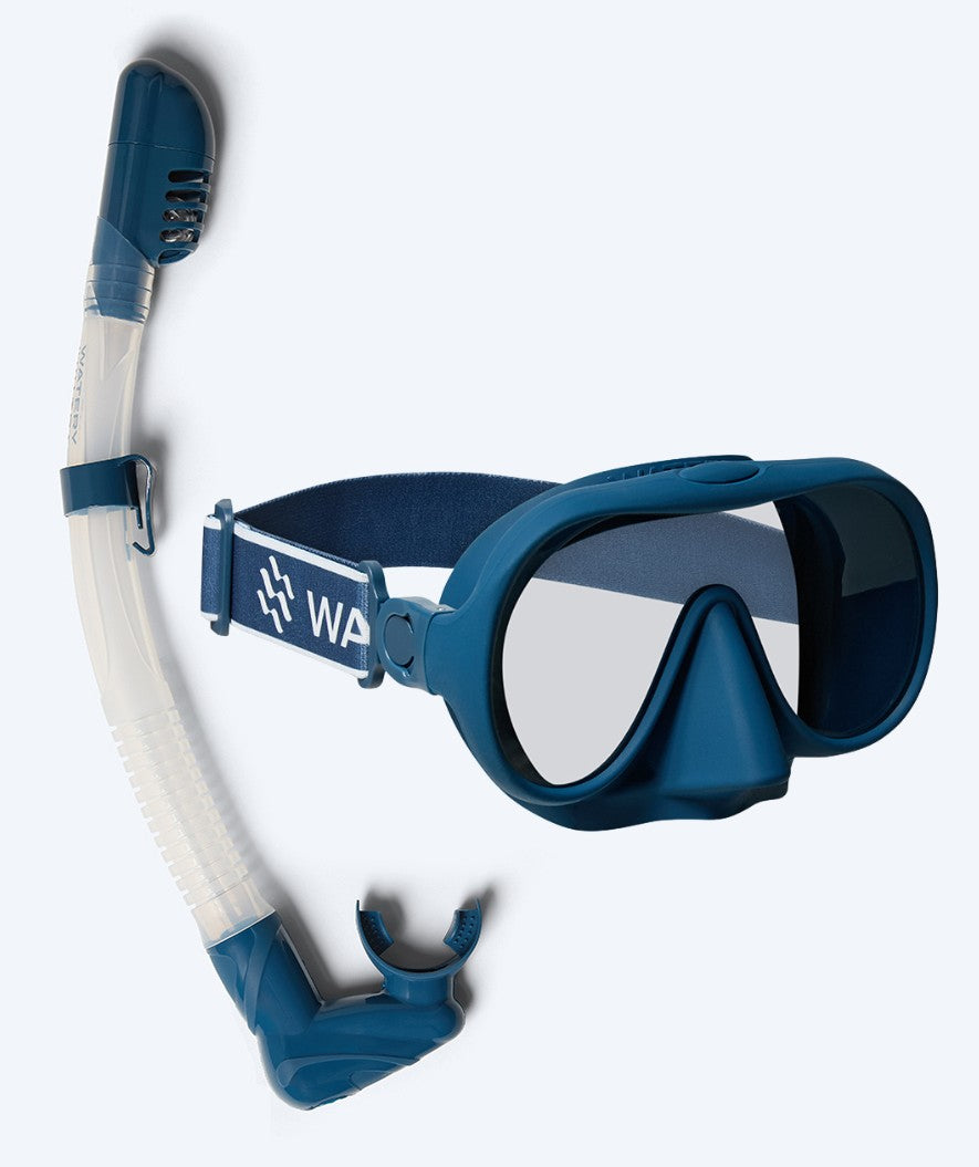 Watery Combo snorkelsett til voksne (fra 15 år) - Alton - Mørkeblå