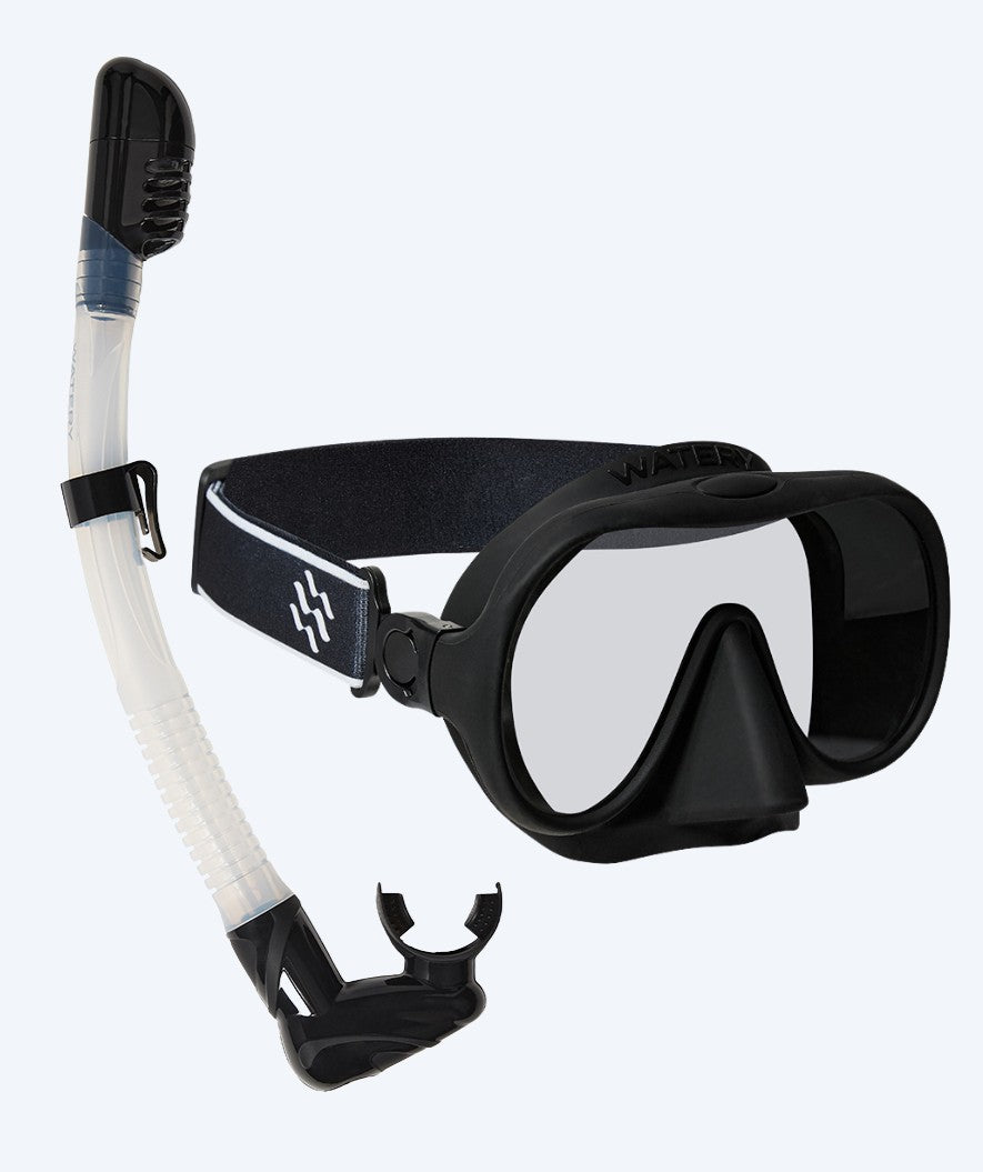 Watery Combo snorkelsett til voksne (fra 15 år) - Alton - Svart