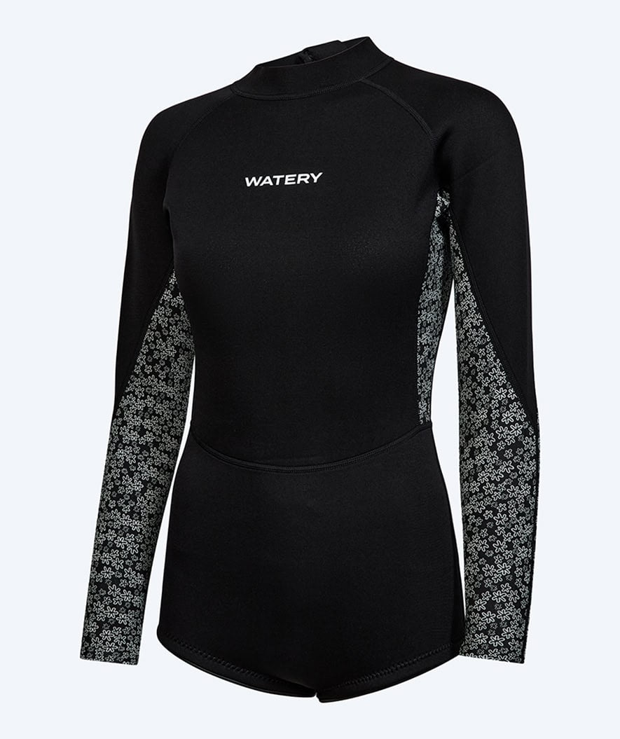 Watery neopren springsuit til damer - Crosswind - Svart/Hvit