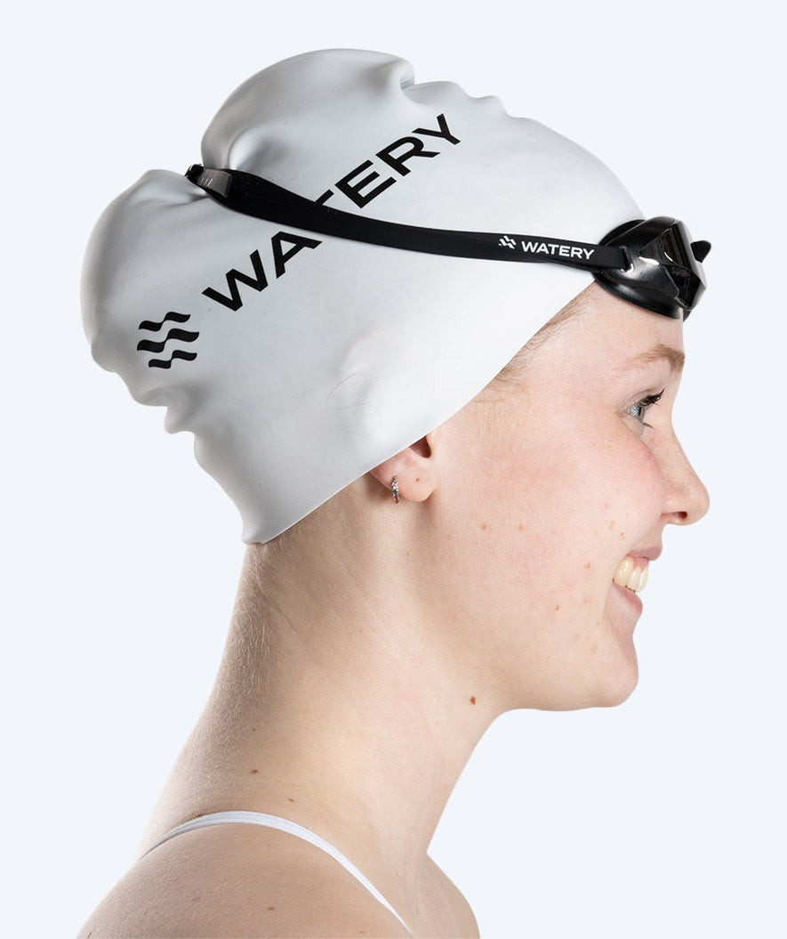 Watery Elite svømmebriller - Poseidon Ultra Mirror - Svart/sølv