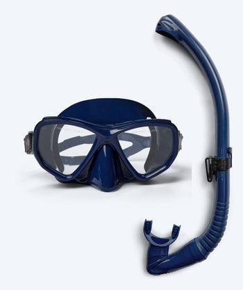 Watery Combo snorkelsett til voksne (fra 15 år) - Fenton Pro - Mørkeblå