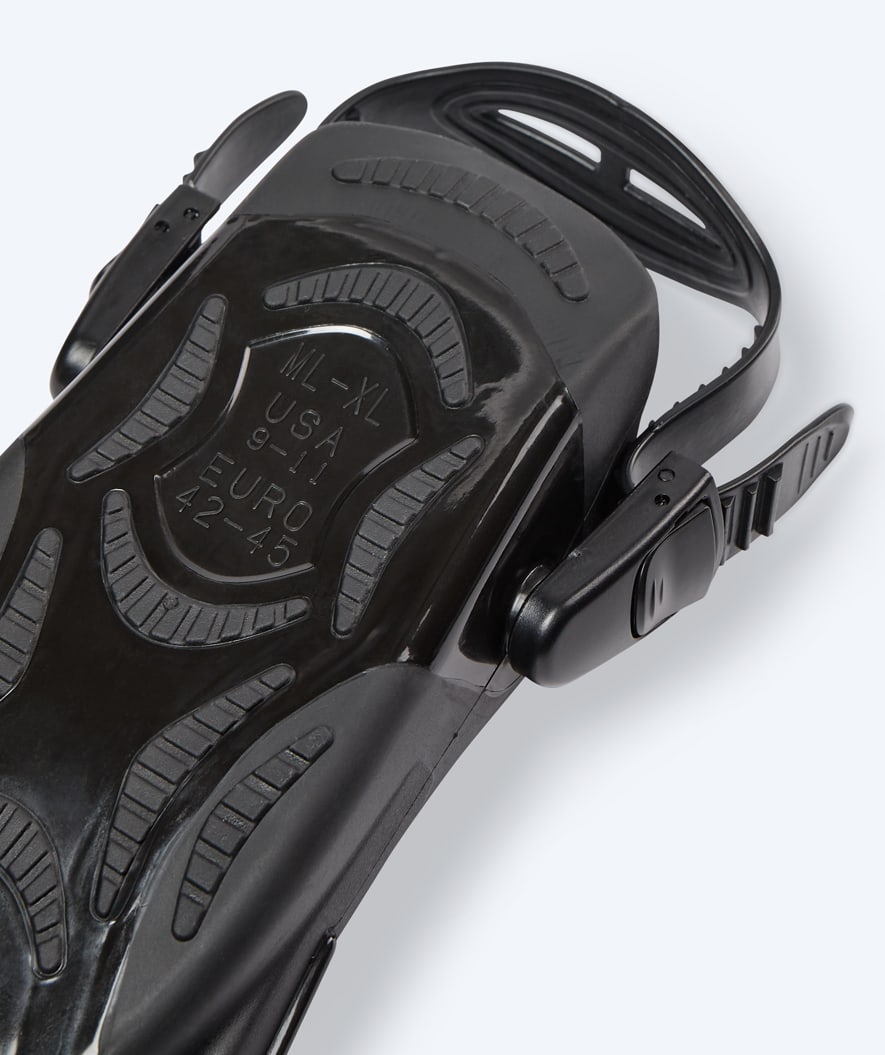 Watery korte svømmeføtter - Fisher - Svart