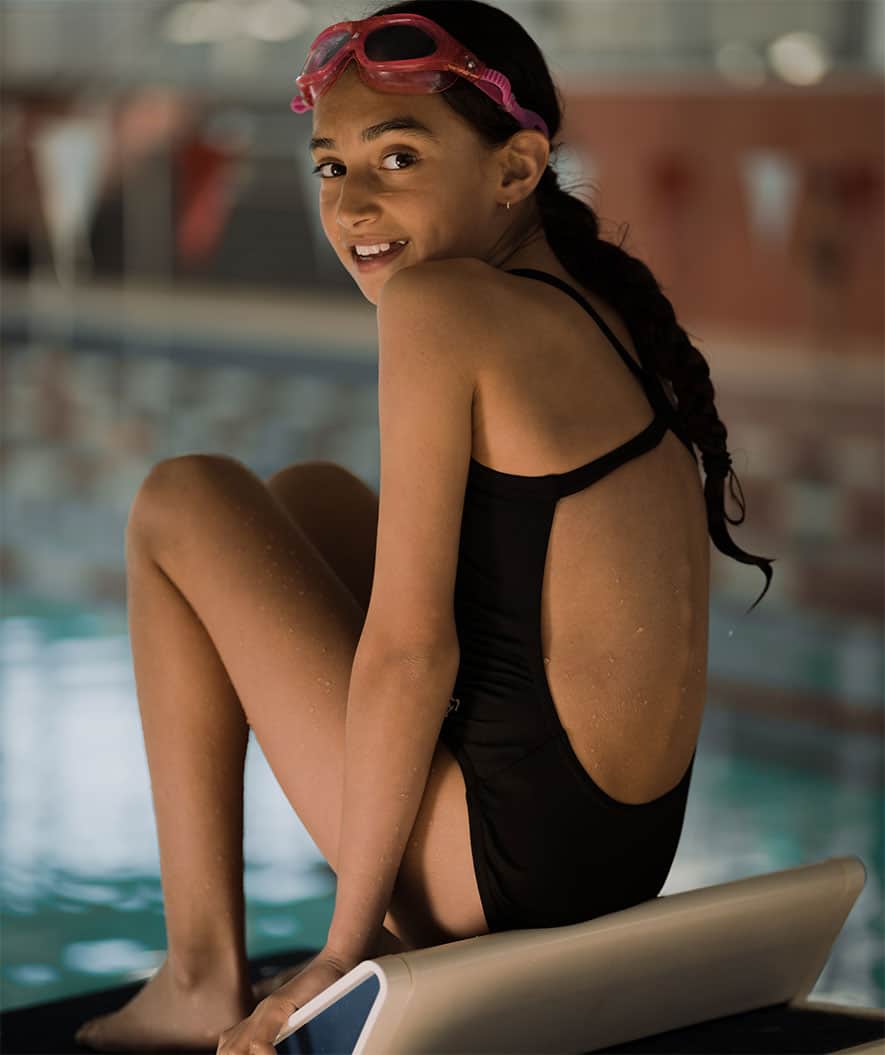 Watery badedrakt til jenter - Freestyler Solid - Svart