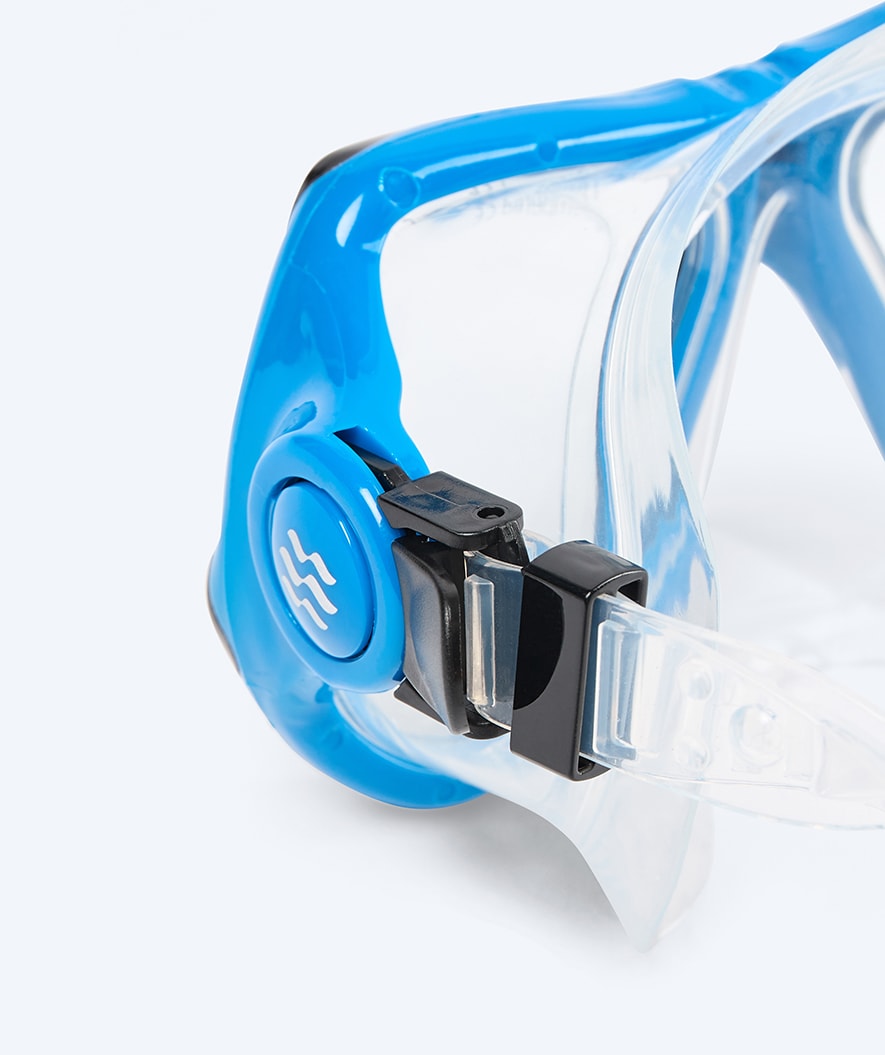 Watery Combo snorkelsett til voksne - Hudson Full-dry - Blå