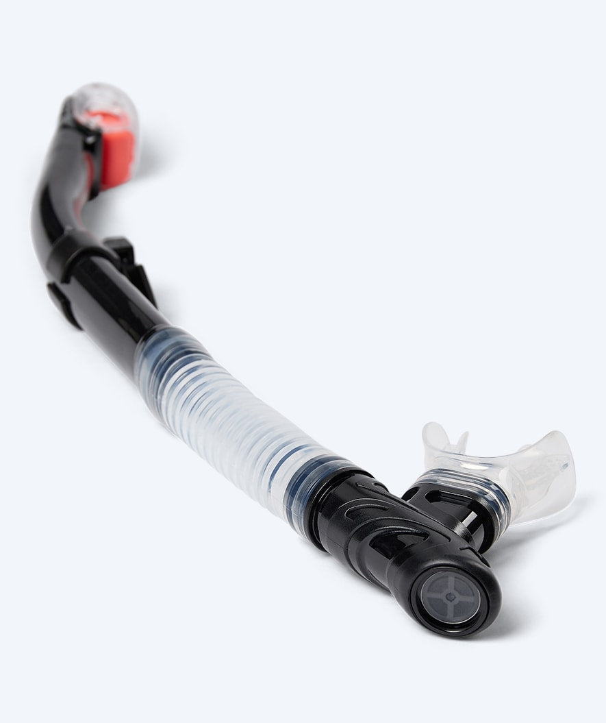 Watery full-dry snorkel til voksne - Hudson - Svart