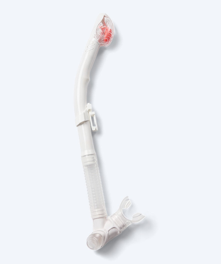 Watery full-dry snorkel til voksne - Hudson - Hvit